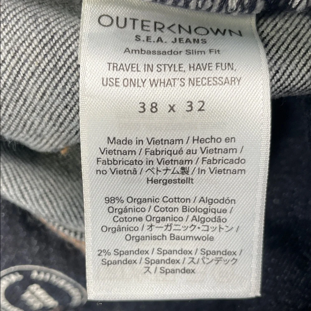 NEW‎ Outerknown 38x32 Ambassador Slim Fit Denim SEA Jeans